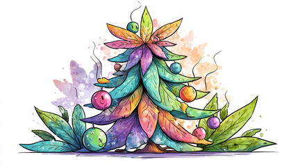 Cannabis Christmas Tree Background