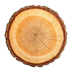 Rustic wood slice showing annual growth rings