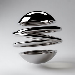 Futuristic Chrome Abstract Form.generative ai

Short Description:An abstract form made of polished chrome ribbons creating an organic, non-human silhouette, isolated on a clean white background.

