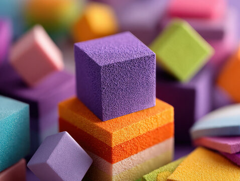 Colorful squares background