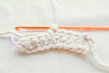 編み物イメージ 基本の鎖編みと細編み