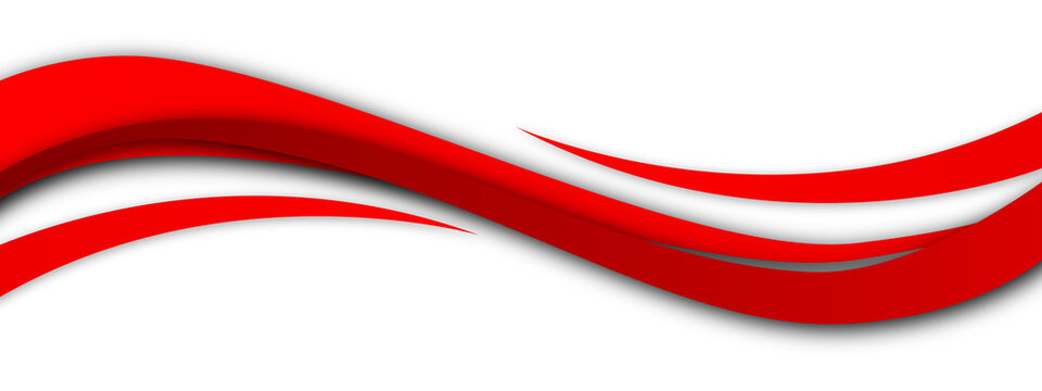 Abstract red waves flowing on black background design - Powered by Adobe