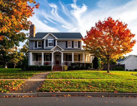 old house in autumn