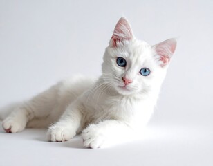 kitten on white background