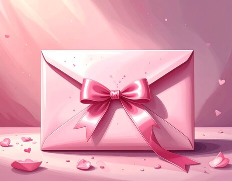 pink gift box with ribbon