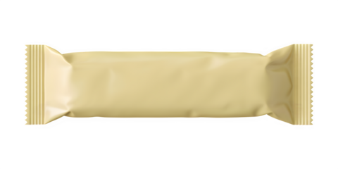 Gold foil wrapped candy bar mockup for advertising templates uses