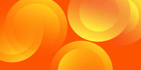 Abstract orange background with circles. Vector illustration