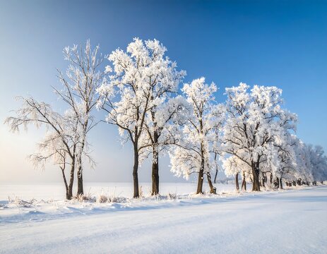 winter landscape with trees