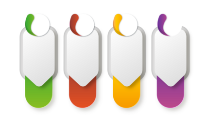 Colorful infographic template options for data representation business