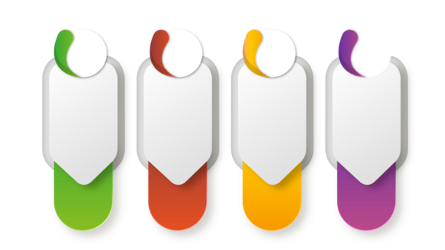 Colorful infographic template options for data representation business