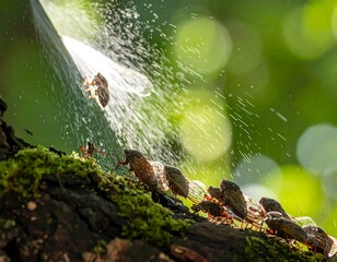 water drops on the rocks