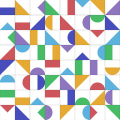 Dynamic Art Pattern for Kids: Bauhaus Colors Eps 10