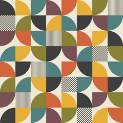 Contemporary Vintage Graphic: Abstract Mosaic. Eps 10
