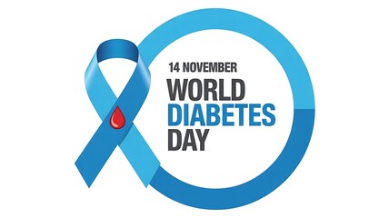 World Diabetes Day Awareness Ribbon Design – 14 November