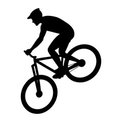 Naklejka premium silhouette of a biker