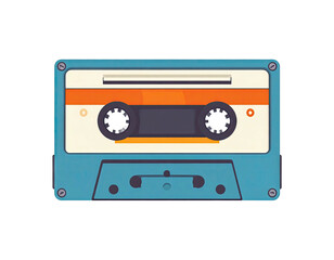 Obraz premium Vintage audio cassette tape for music recording and playback.
