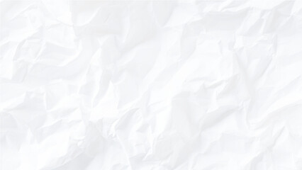 Naklejka premium Textured background of white crumpled paper showing intricate creases and shadows Vector, illustration