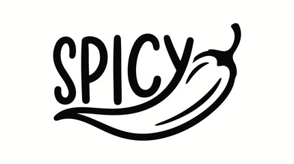 Obraz premium Spicy Chili Pepper Word Art Design.
