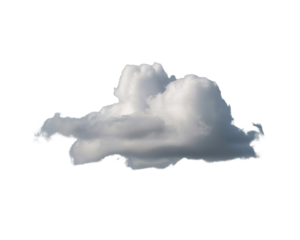 Single Cumulus Cloud Isolated on Gray Background weather isolated on a transparent background