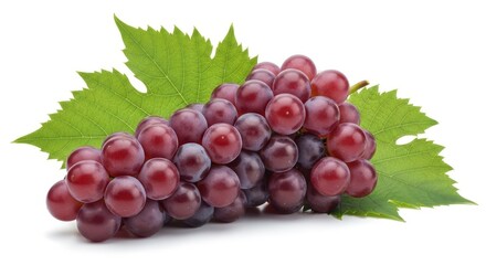 Fototapeta premium purple grape, isolated on white background, clipping path, full depth of field