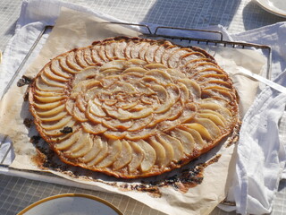 homemade apple and pear pie