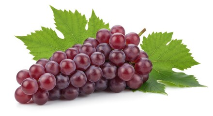 Fototapeta premium purple grape, isolated on white background, clipping path, full depth of field