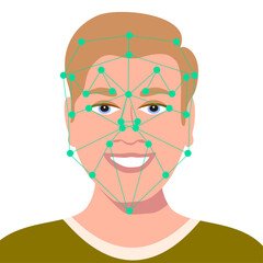 Verification ID is an illustration of Verification ID using system of face recognition and personal ID. The concept is take a photo by holding their own ID to get verified. Vector illustration.