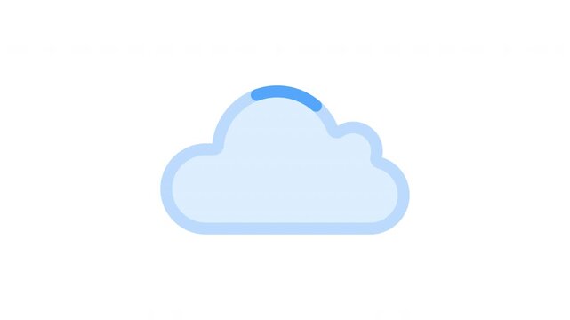 Light pastel cloud animation with soft airy outline representing calm weather gentle atmosphere and floating serenity prores alpha channel 4k 60fps