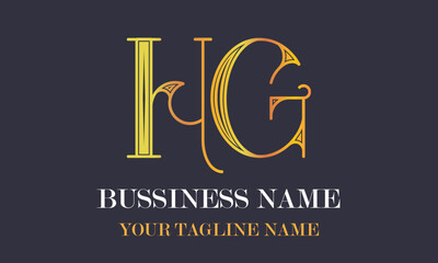 HG H hg initial logo | initial based abstract modern minimal creative logo, vector template image. luxury logotype logo, real estate homie logo. typography logo. initials logo