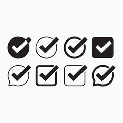 Check Mark Icon Set checkbox tick
