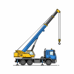Powerful mobile crane truck for heavy construction projects.