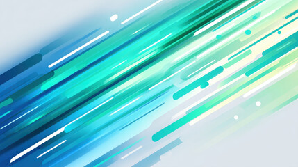 background featuring diagonal, overlapping blue, teal, and green speed lines and streaks against a light gradient. Conveys concepts of high-speed data, motion, energy, technology, connectivity