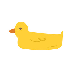 Simple Yellow Rubber Duck Toy for Bath Time