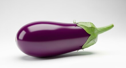 eggplant isolated on white background, clipping path, full depth of field