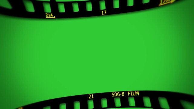 Film Strip Green Screen Background Video.