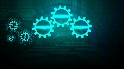 Summary technology background. Cogwheels art theme. Vector illustration. And gear vector