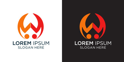 Logo design showcasing unity and collaboration, perfect for tech startups, innovative teams, or community based organizations seeking a fresh, dynamic branding concept