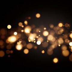 Obraz premium Warm glowing bokeh lights on dark background