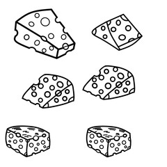 Cheese doodle pattern background. Cheese Seamless Pattern. Cheese background pattern. 