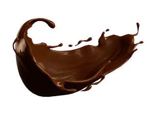 溶けたチョコレートの3Dイラスト