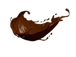 溶けたチョコレートの3Dイラスト