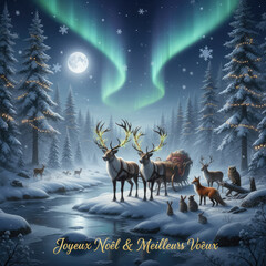 "Conte de Noël Hivernal : La Magie de la Forêt Enneigée