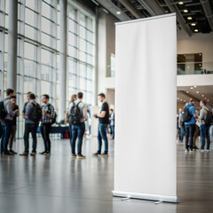 An image o a Rollup Banner in a public space