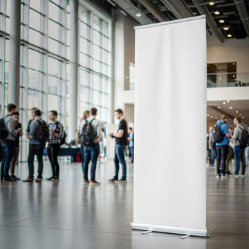 An image o a Rollup Banner in a public space