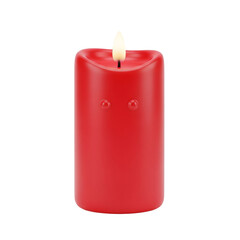red candle isolated on white background