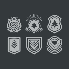 Design elements collection for crest making