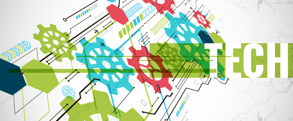 Modern futuristic technology vector background. Circuit board.