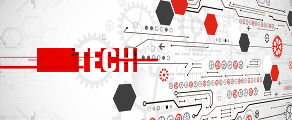 Modern futuristic technology vector background. Circuit board.