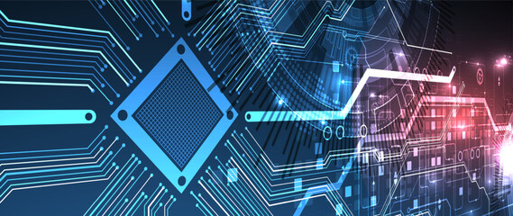 Abstract background on technological and scientific topics. CPU concept. Vector format.