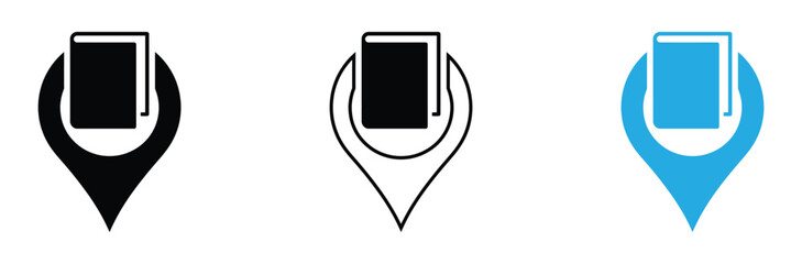 Find your next adventure with our library location icons, perfect for book lovers and map enthusiasts to discover amazing stories near you